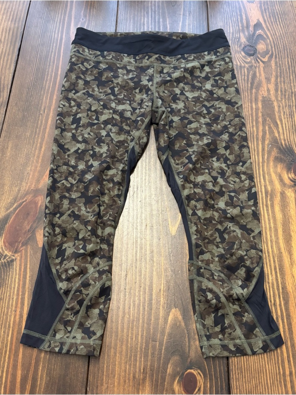 lululemon athletica Olive Green Camo Capri Leggings